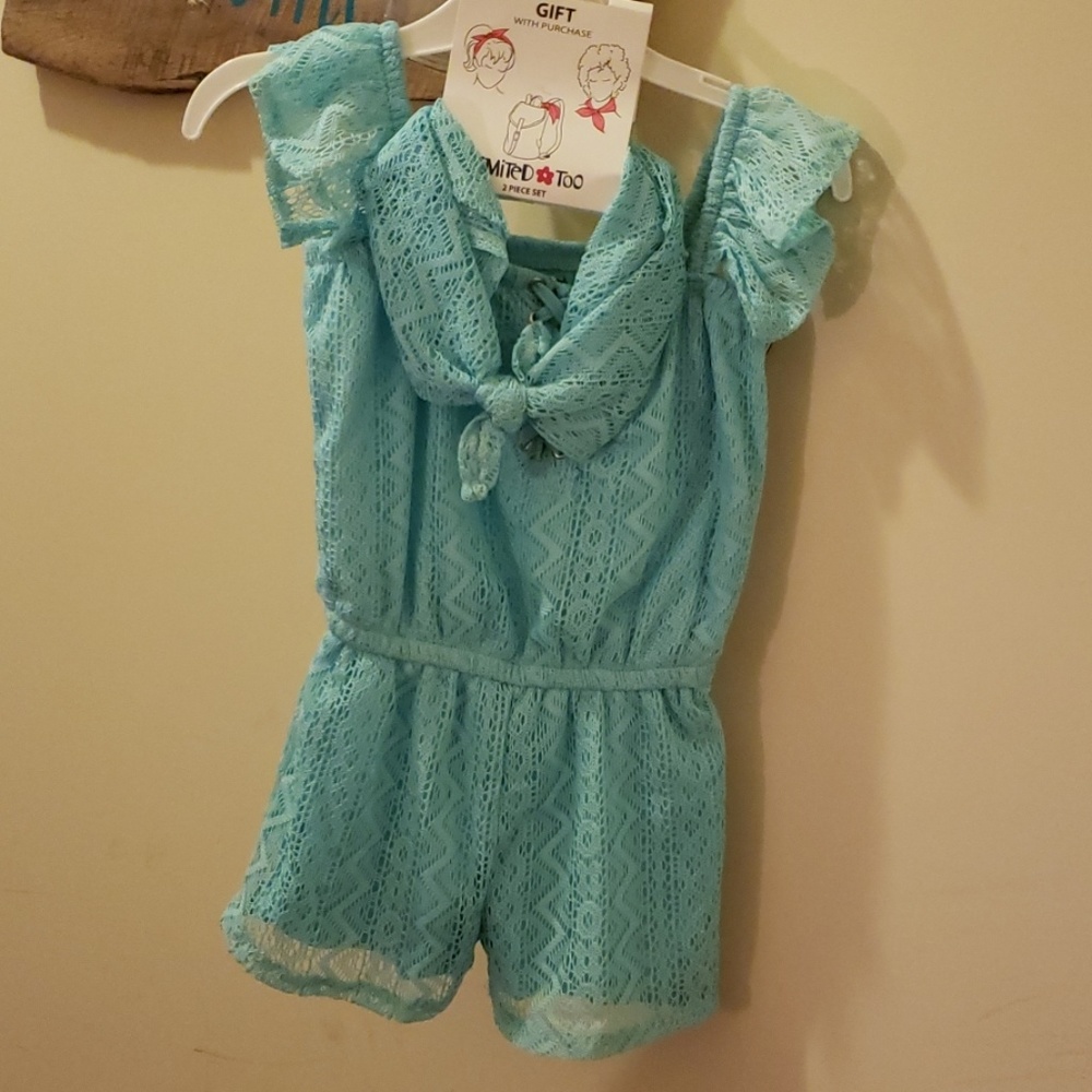 Limited Too Laced romper with Headband